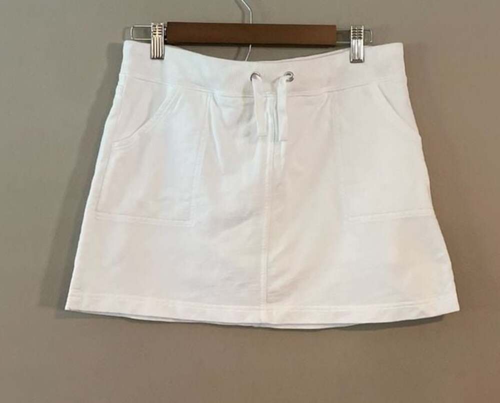 Made For Life White Cotton Drawstring Skort